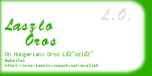 laszlo oros business card